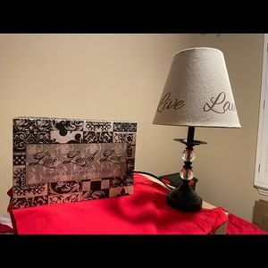 *SOLD*$10-Live Love Laugh themed Lamp and Deco Storage Box